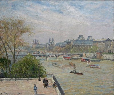 The Louvre, Spring by Camille Jacob Pissarro
